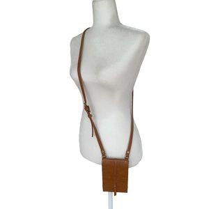 Faux Leather Phone Holder Crossbody Bag